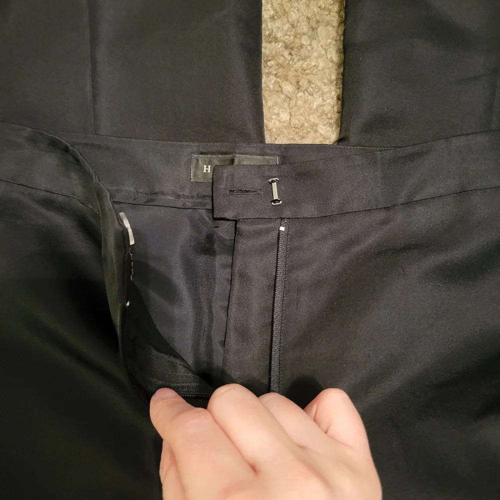 Harold's 100% Silk Black Dress Pants Women's Size 0 Career Office Trousers - Picture 10 of 11